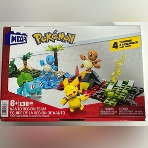 Mega Pokémon Kanto Region Team Building Set – 130 Pieces – New & Sealed